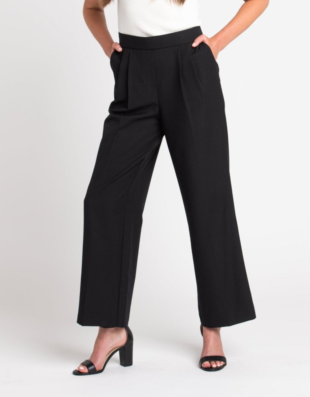 Roz & Ali Pleated Wide Leg Trouser Pants - DressbarnPants