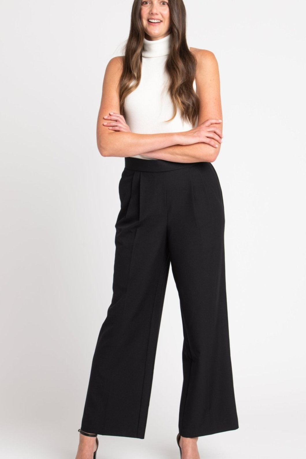 Roz & Ali Pleated Wide Leg Trouser Pants - DressbarnPants
