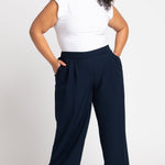 Roz & Ali Pleated Wide Leg Trouser Pants - Plus - DressbarnPants