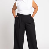 Roz & Ali Pleated Wide Leg Trouser Pants - Plus - DressbarnPants