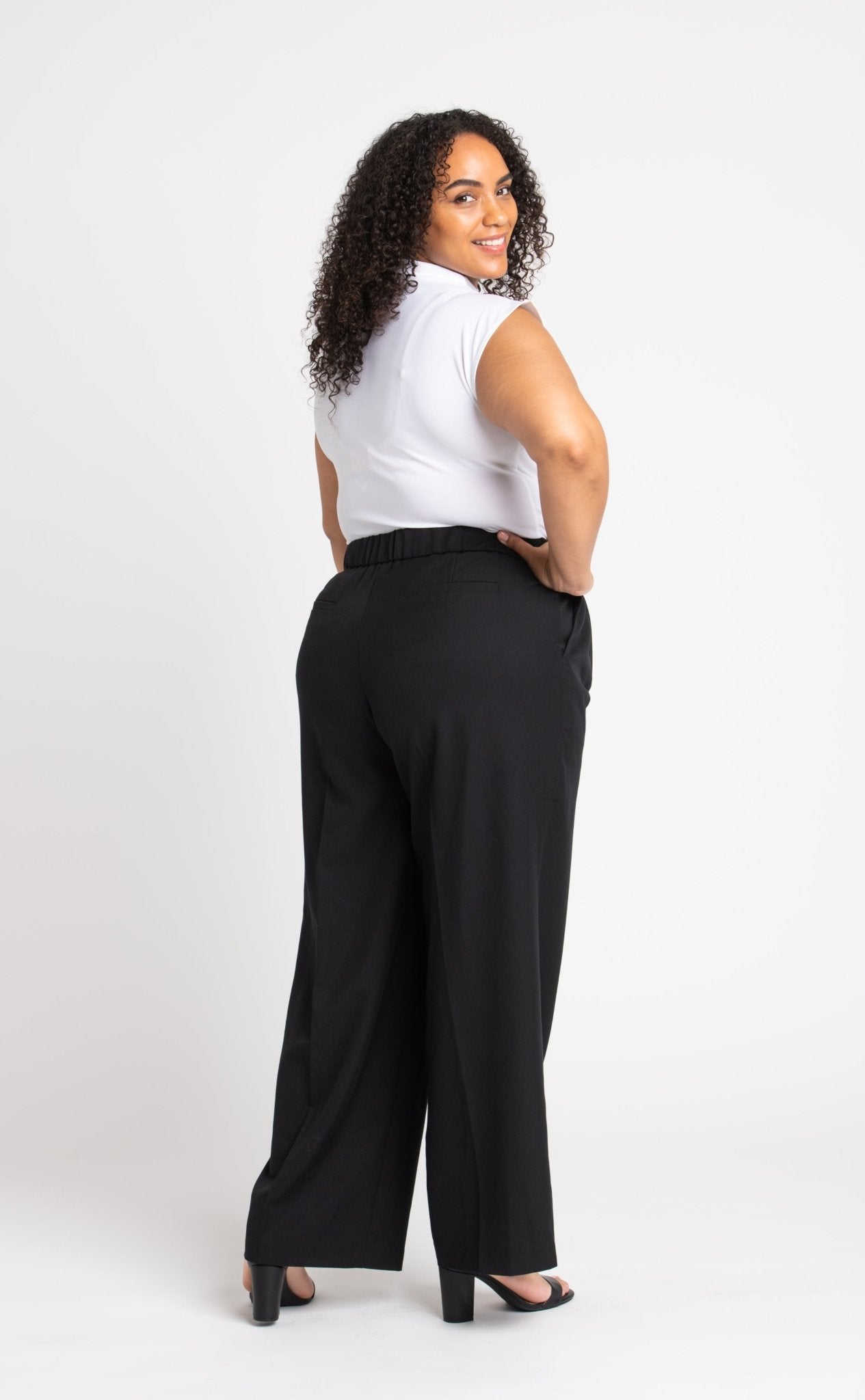 Roz & Ali Pleated Wide Leg Trouser Pants - Plus - DressbarnPants