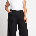 Roz & Ali Pleated Wide Leg Trouser Pants - Plus - DressbarnPants