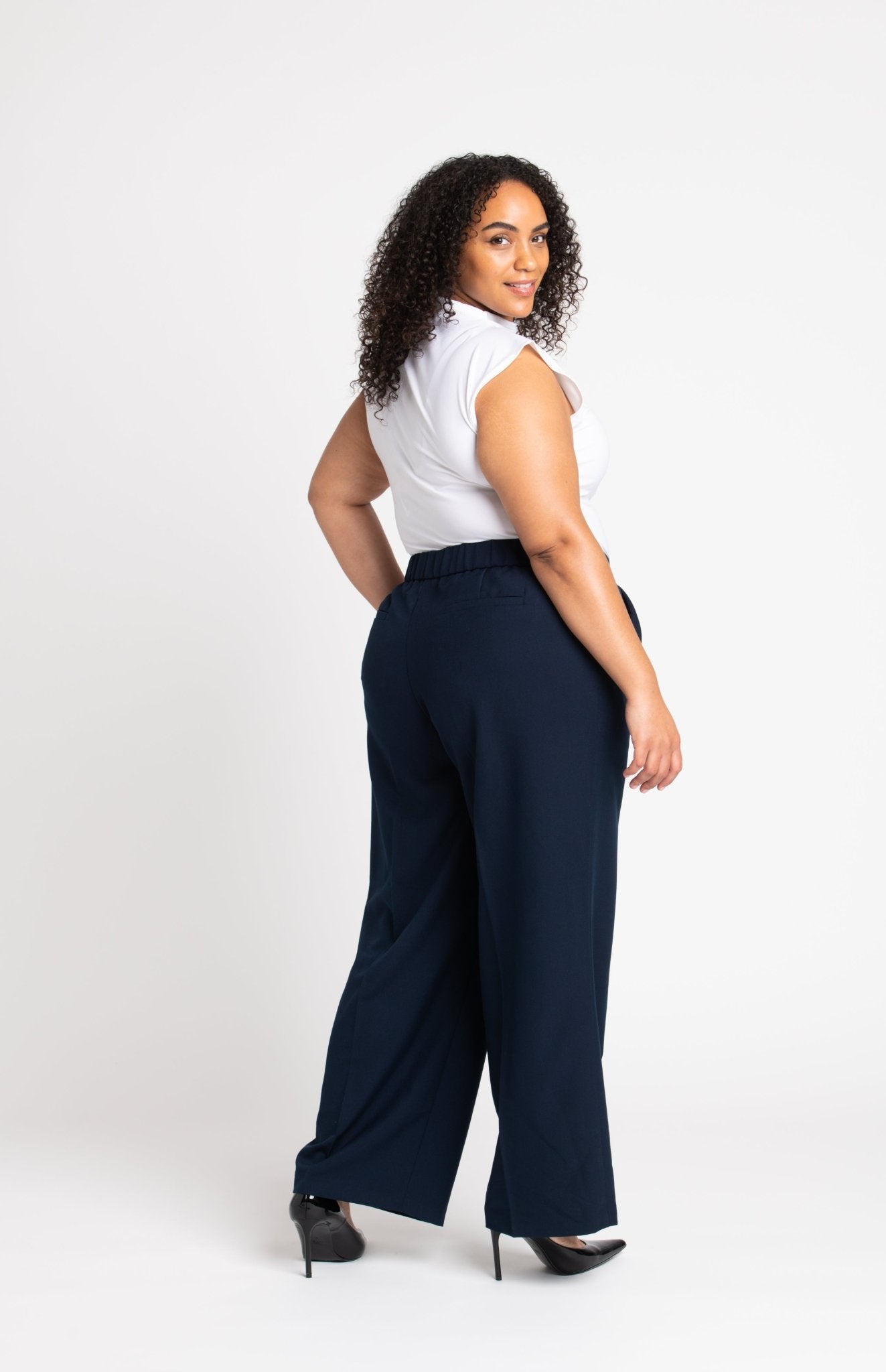 Roz & Ali Pleated Wide Leg Trouser Pants - Plus - DressbarnPants