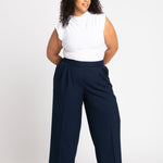 Roz & Ali Pleated Wide Leg Trouser Pants - Plus - DressbarnPants