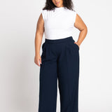 Roz & Ali Pleated Wide Leg Trouser Pants - Plus - DressbarnPants