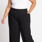 Roz & Ali Pleated Wide Leg Trouser Pants - Plus - DressbarnPants