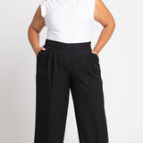 Roz & Ali Pleated Wide Leg Trouser Pants - Plus - DressbarnPants