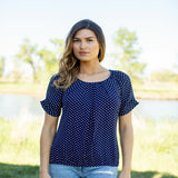 Roz & Ali Raglan Sleeve Bubble Blouse - DressbarnShirts & Blouses