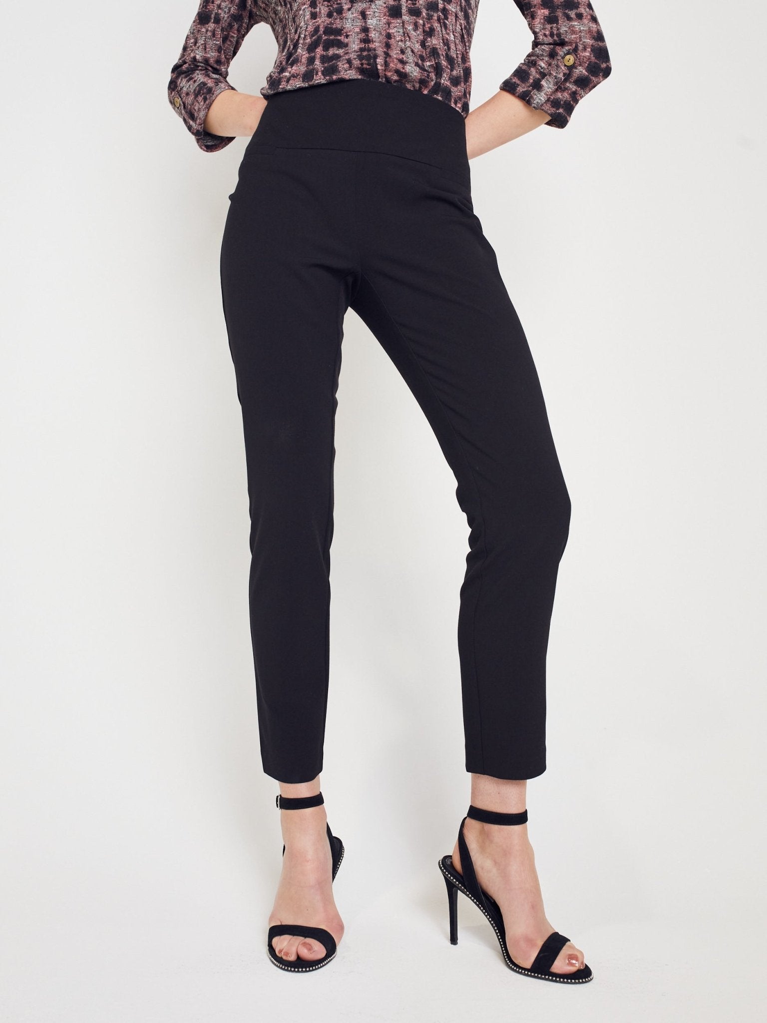 Roz & Ali Secret Agent Pants with Slim Leg & Wide Waistband - DressbarnPants