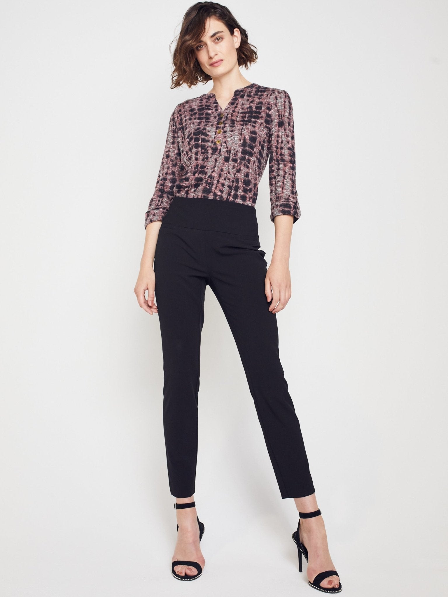 Roz & Ali Secret Agent Pants with Slim Leg & Wide Waistband - DressbarnPants