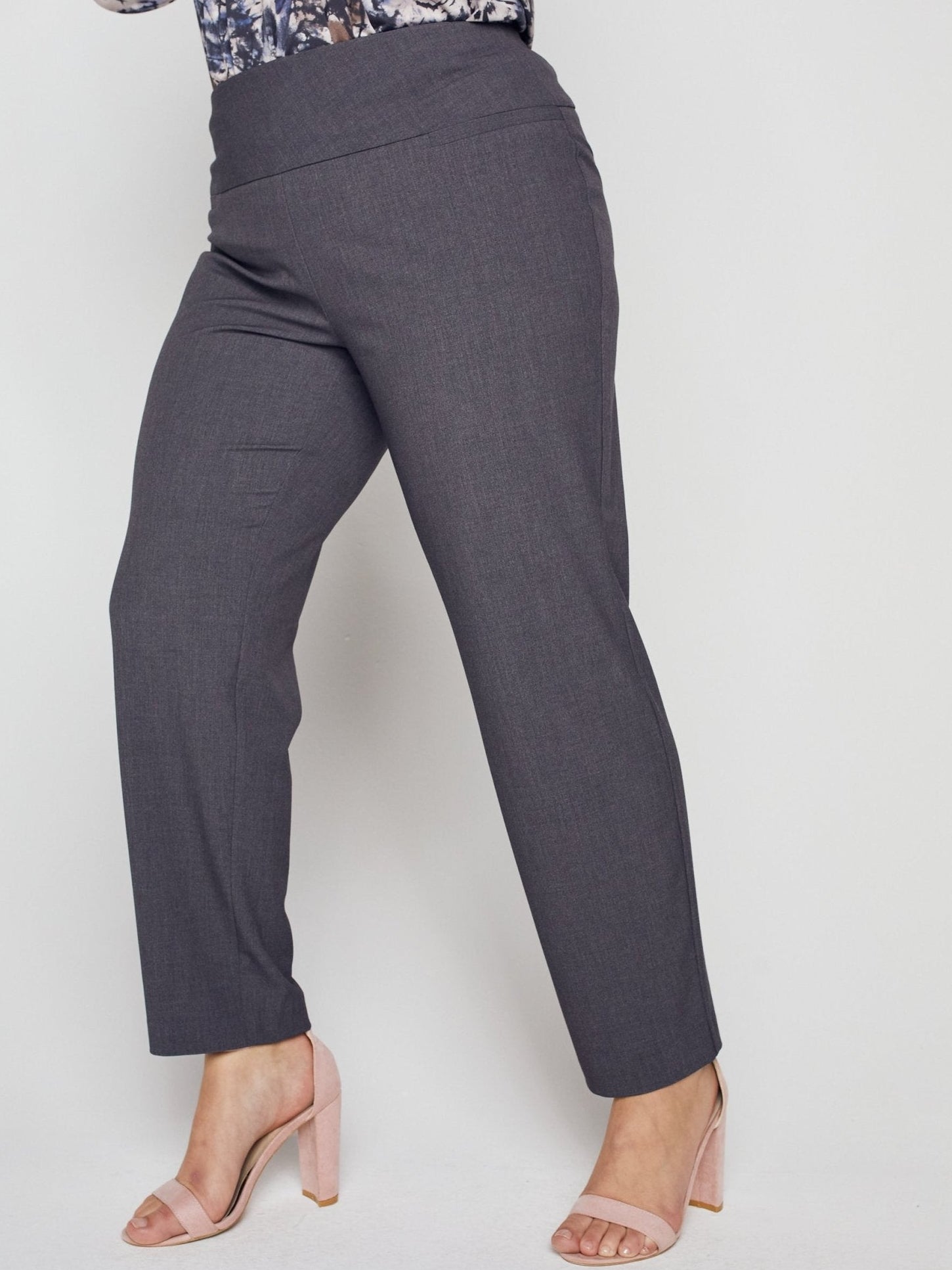 Roz & Ali Secret Agent Pants with Slim Leg & Wide Waistband - Plus - DressbarnPants