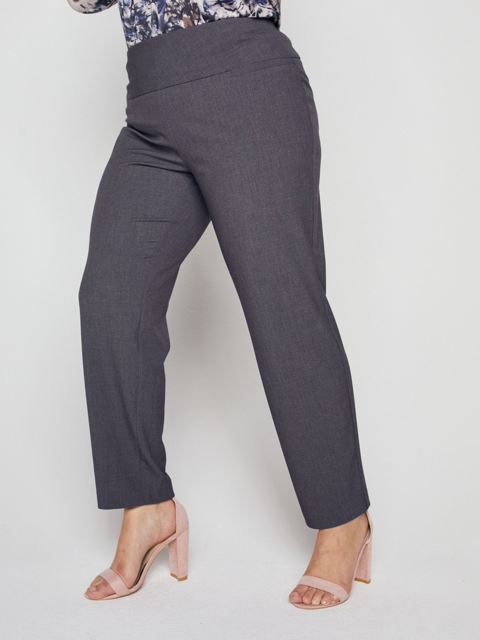 Roz & Ali Secret Agent Pants with Slim Leg & Wide Waistband - Plus - DressbarnPants