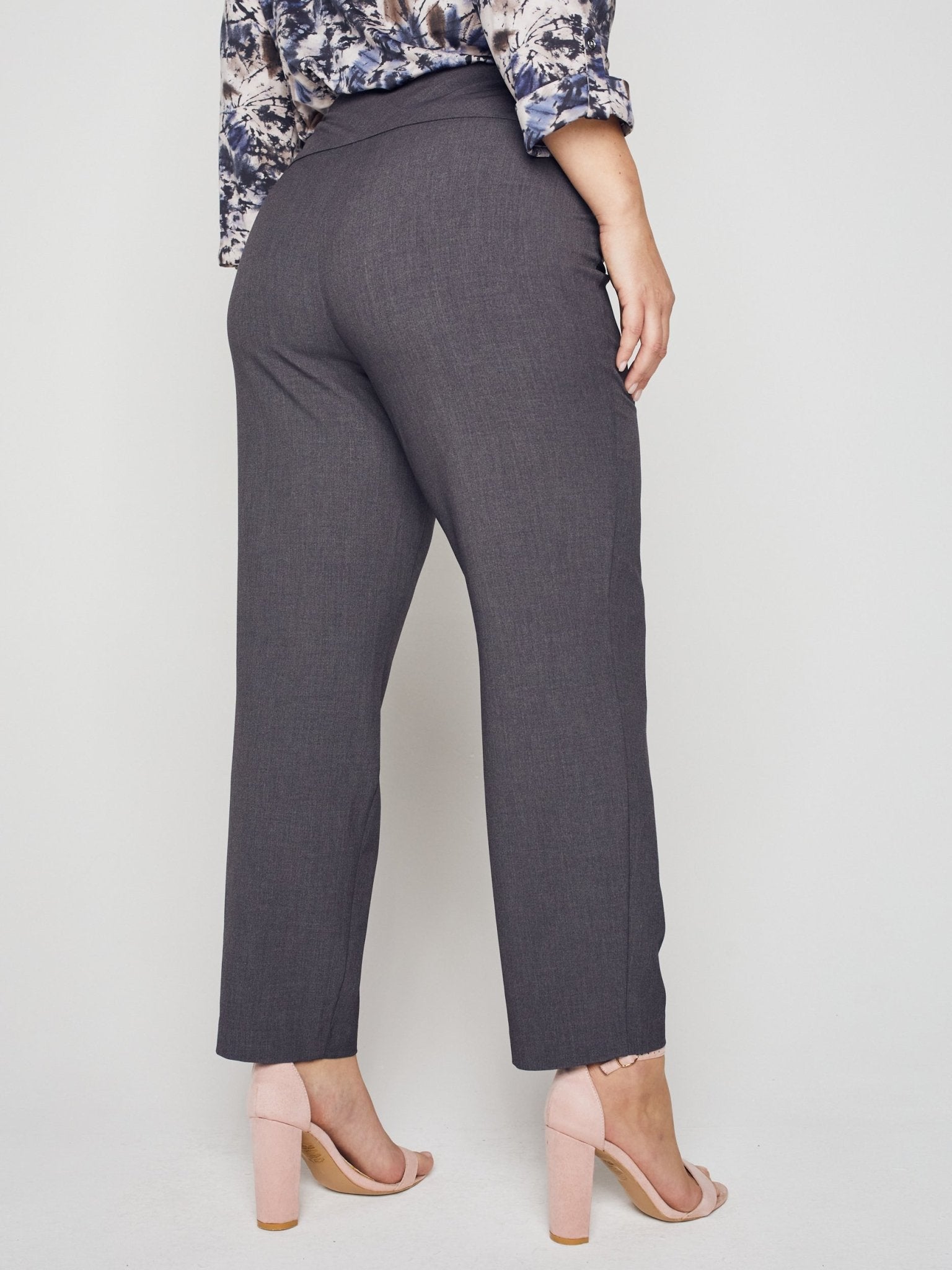 Roz & Ali Secret Agent Pants with Slim Leg & Wide Waistband - Plus - DressbarnPants