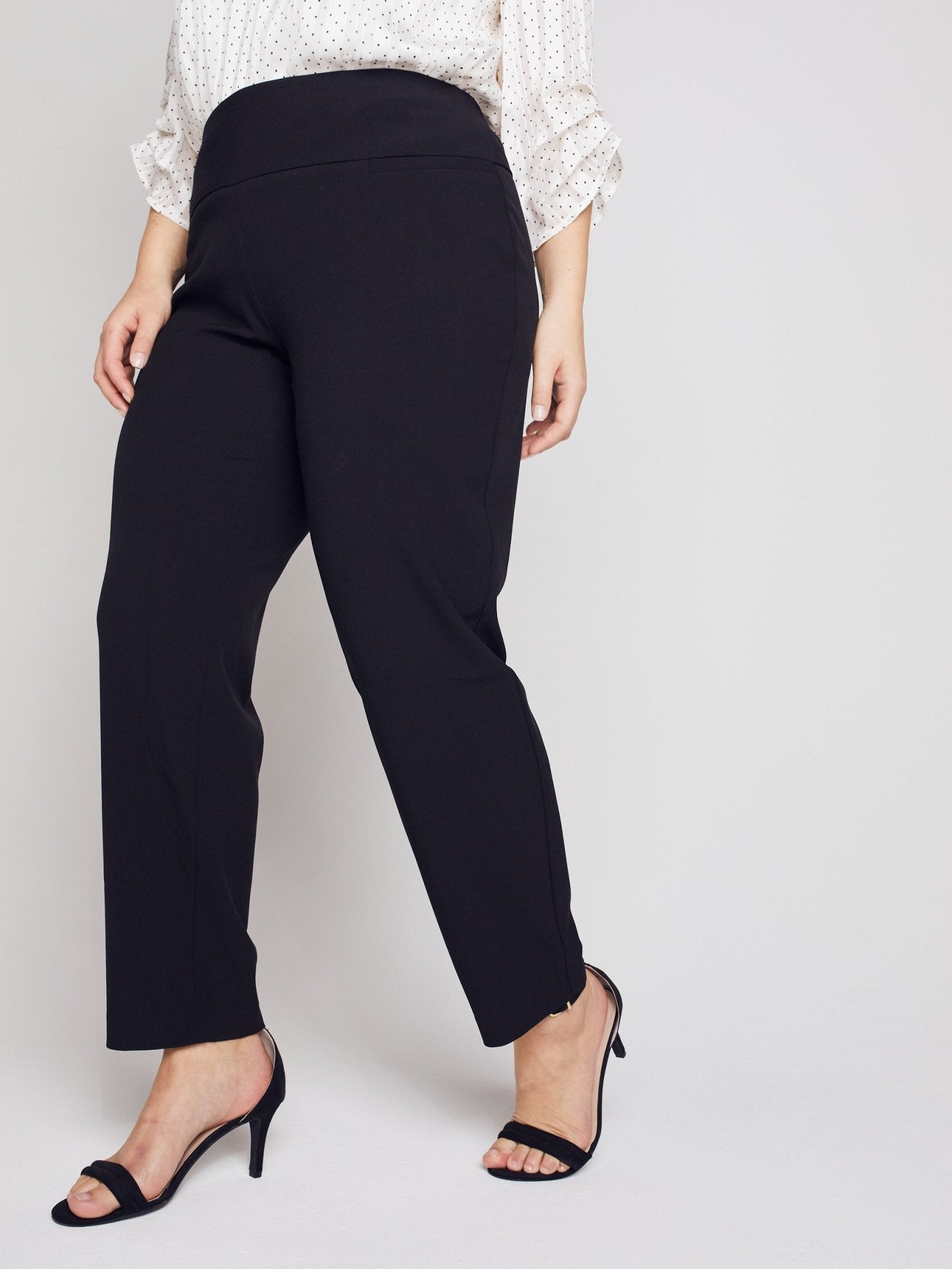 Roz & Ali Secret Agent Pants with Slim Leg & Wide Waistband - Plus - DressbarnPants