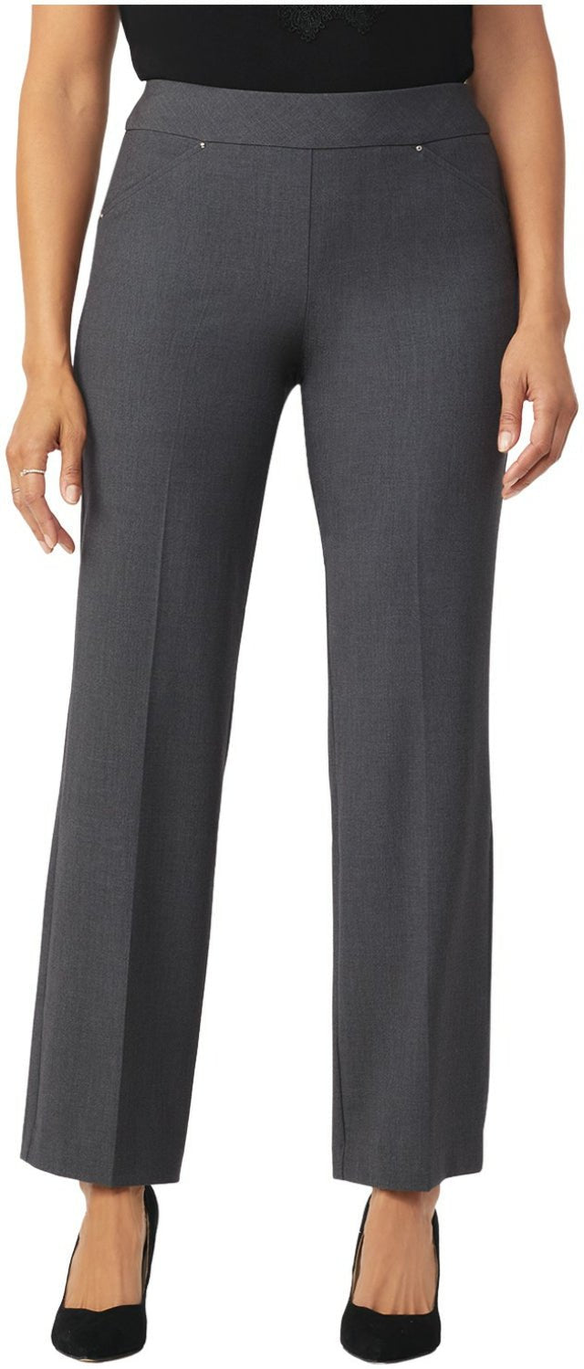 Roz & Ali Secret Agent Pull On Tummy Control Pants Cateye Pockets with Rivets - Average Length - DressbarnPants
