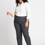 Roz & Ali Superstretch Black Grid Pull On Ankle Pants - Plus - DressbarnPants