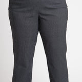 Roz & Ali Superstretch Black Grid Pull On Ankle Pants - Plus - DressbarnPants