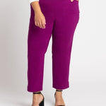 Roz & Ali Superstretch Magenta Pull On Ankle Pants - Plus - DressbarnPants