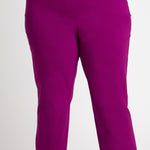 Roz & Ali Superstretch Magenta Pull On Ankle Pants - Plus - DressbarnPants