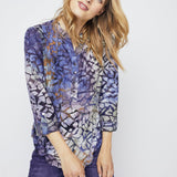 Roz & Ali Tie Dye Clip Jacquard Popover - DressbarnShirts & Blouses