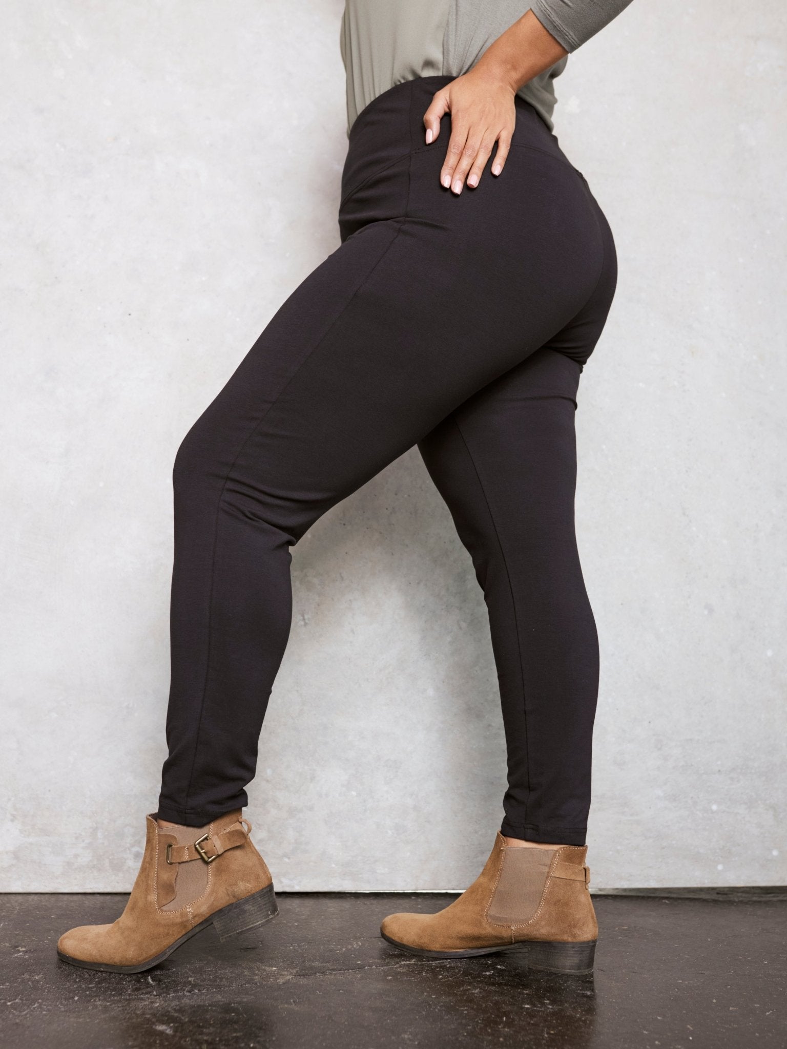 Dressbarn Roz & Ali Women's Plus Size Tummy Control Leggings