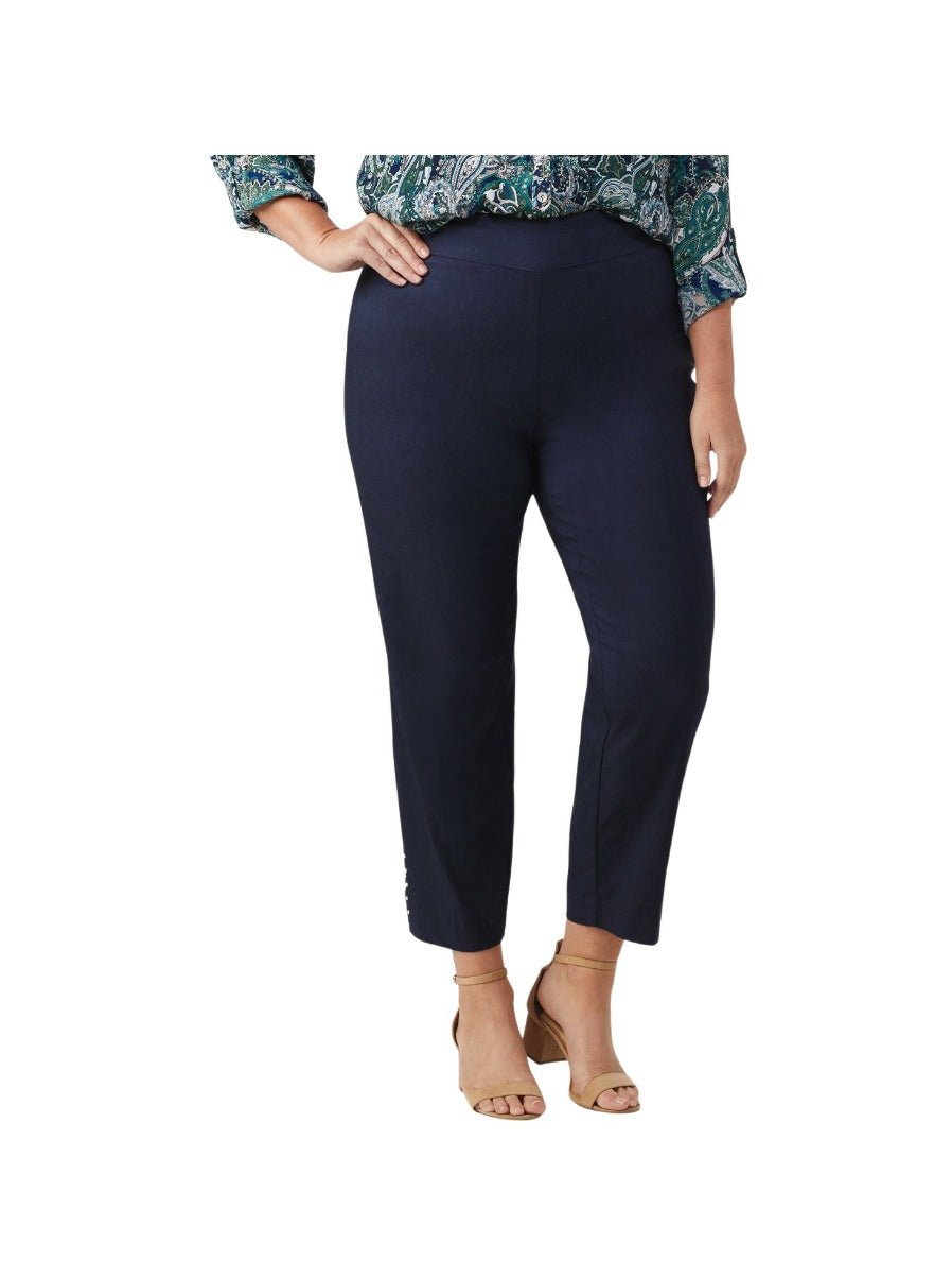 Roz Ali™ Tummy Control Millennium Ankle Pant With Grommet Rivet