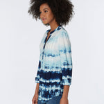 Roz & Ali Watercolor Tie Dye Popover - DressbarnShirts & Blouses