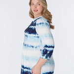 Roz & Ali Watercolor Tie Dye Popover - Plus - DressbarnShirts & Blouses
