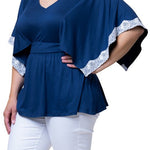 Sarah Lace Trim Top - Plus - DressbarnShirts & Blouses