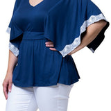 Sarah Lace Trim Top - Plus - DressbarnShirts & Blouses