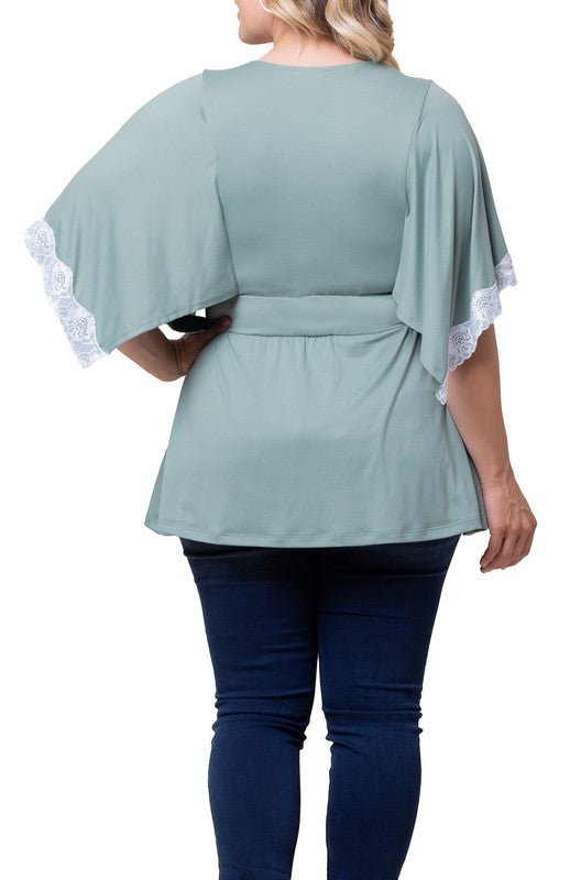 Sarah Lace Trim Top - Plus - DressbarnShirts & Blouses