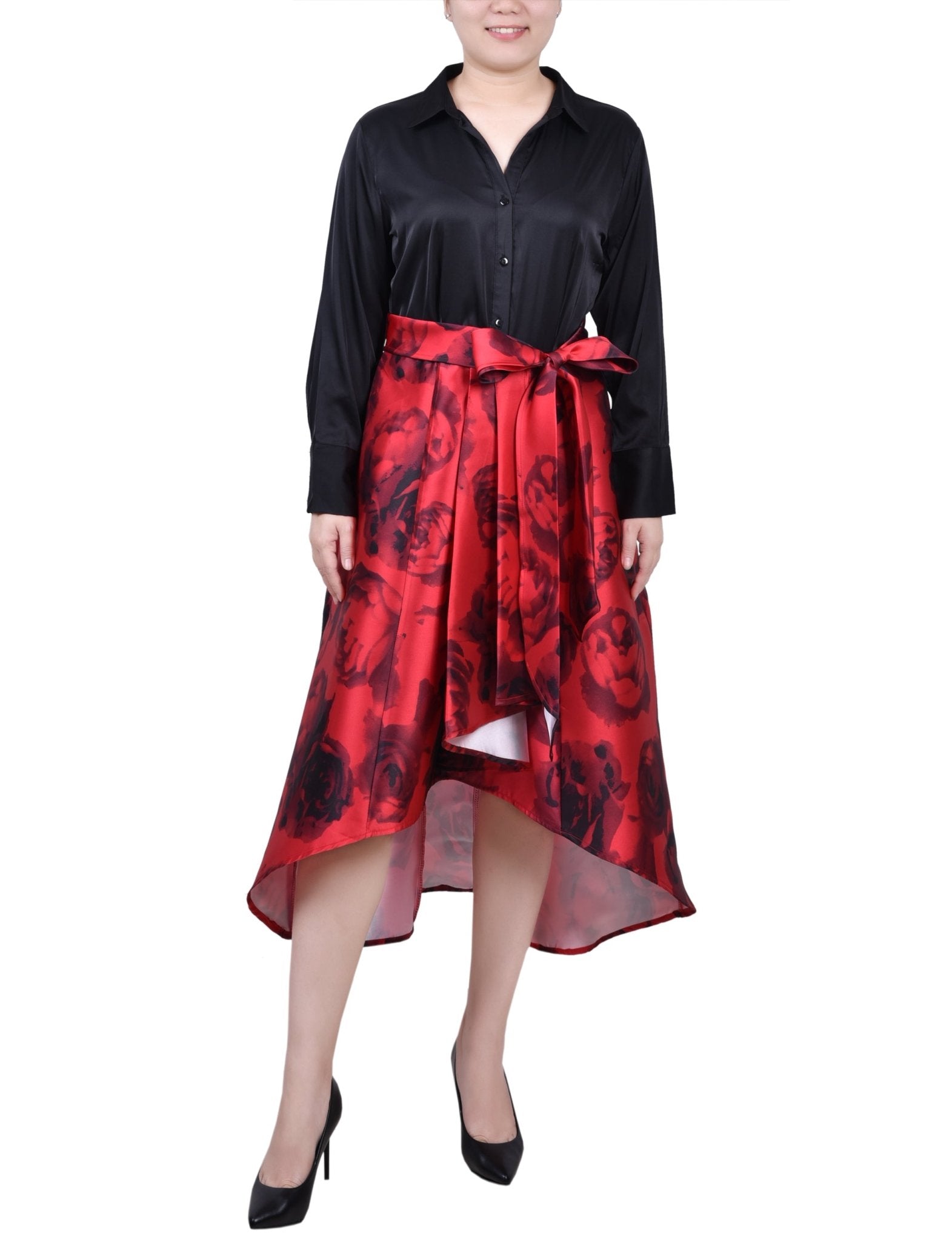 Satin/Mikado Dress - Petite - DressbarnDresses