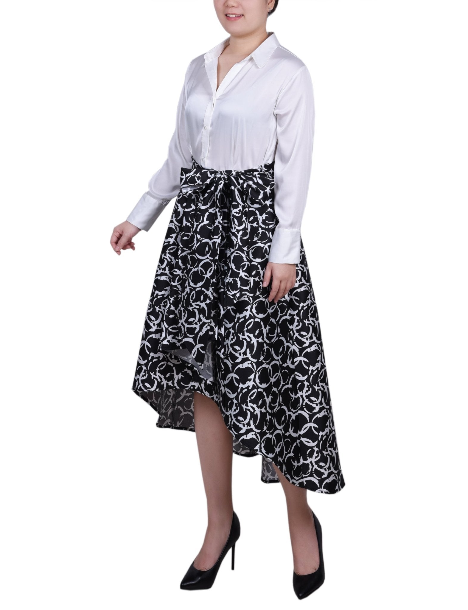 Satin/Mikado Dress - Petite - DressbarnDresses