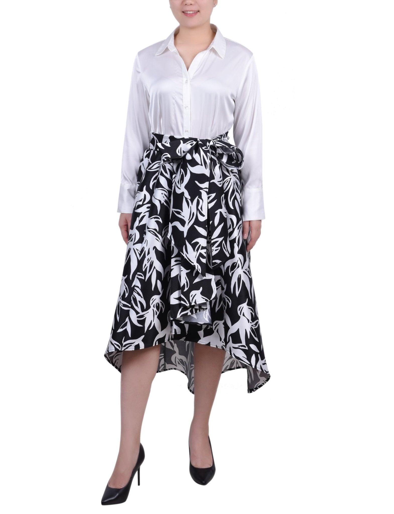 Satin/Mikado Dress - Petite - DressbarnDresses