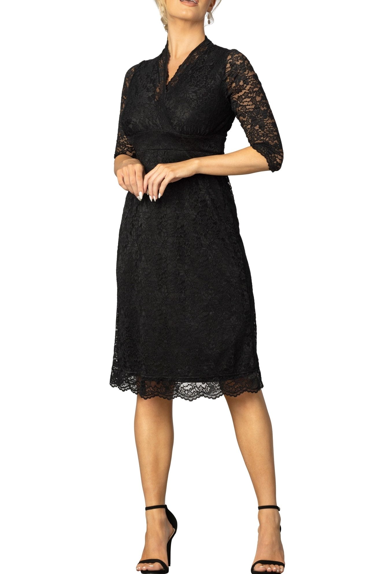 Scalloped Boudoir Lace Dress - DressbarnDresses