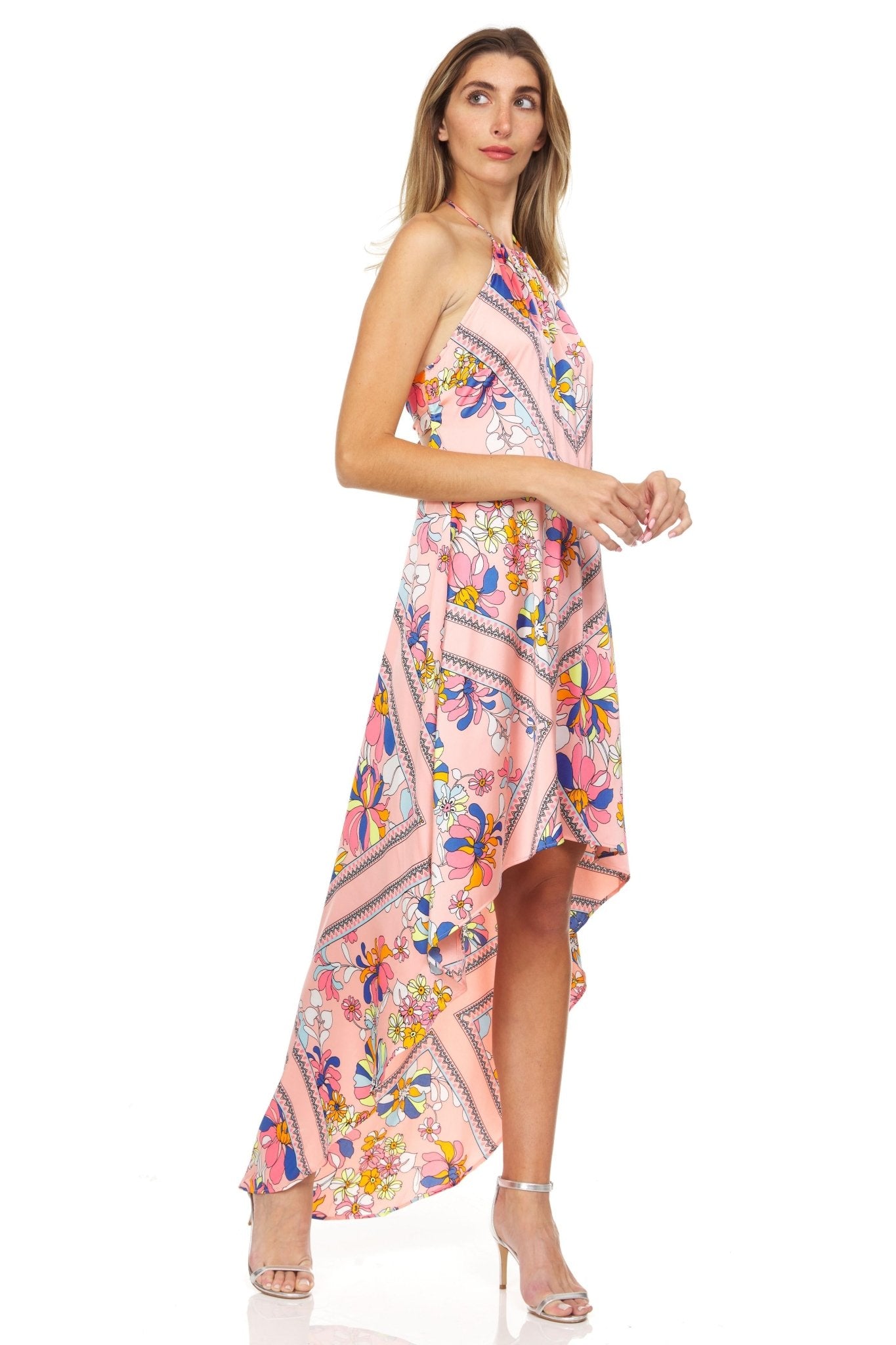 Scarf Print Hi-low Maxi Dress - DressbarnDresses