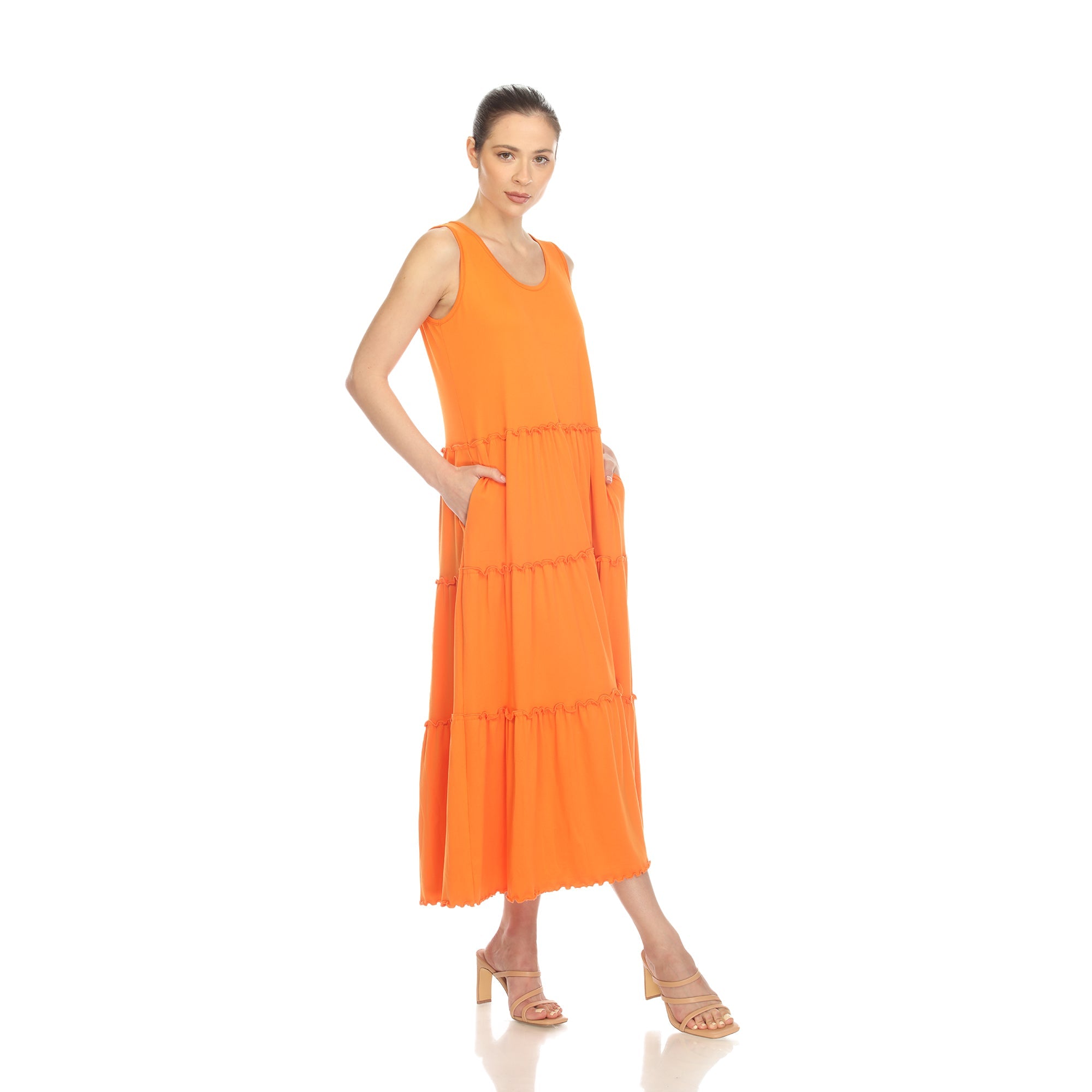 Scoop Neck Tiered Midi Dress - DressbarnDresses