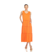 Scoop Neck Tiered Midi Dress - DressbarnDresses
