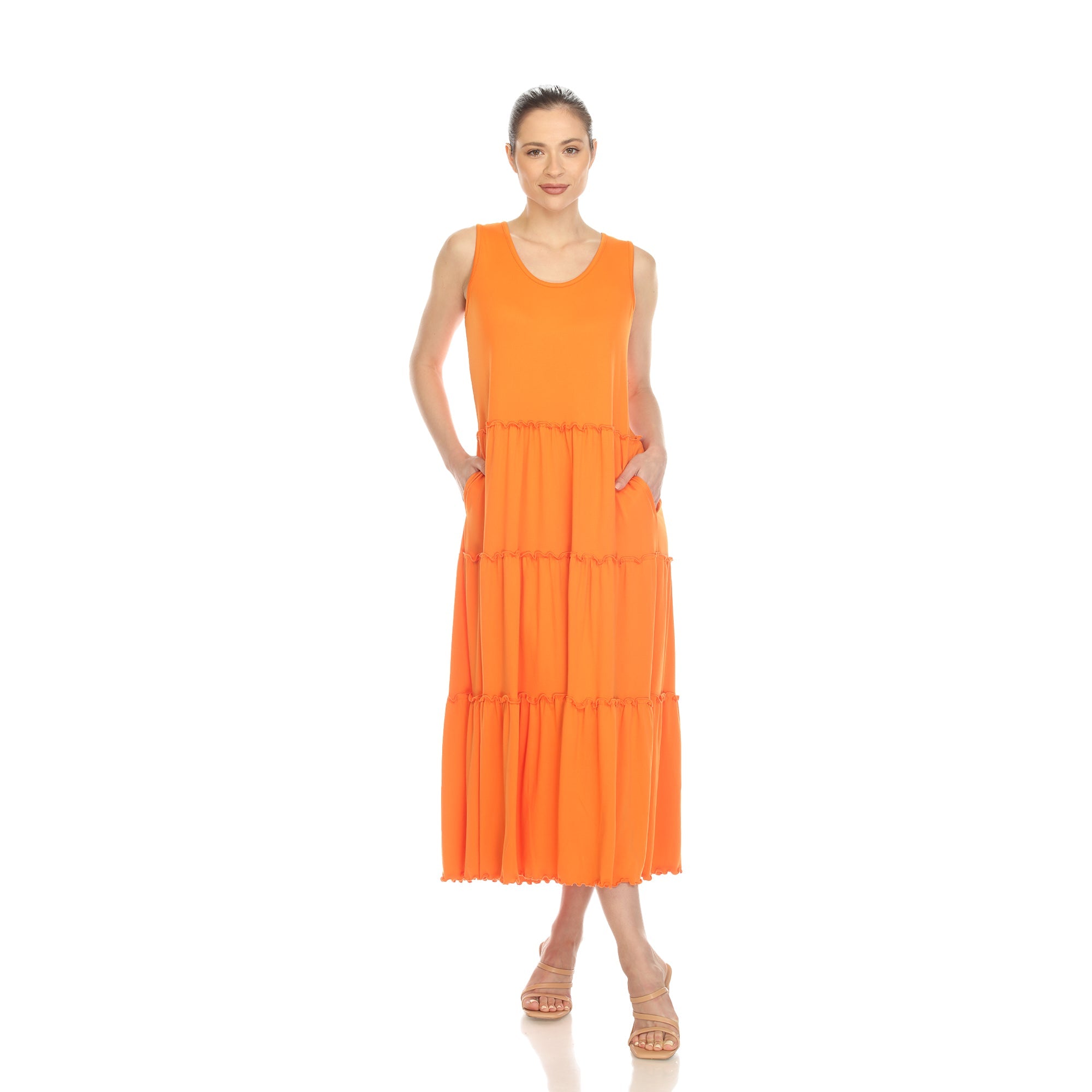 Scoop Neck Tiered Midi Dress - DressbarnDresses