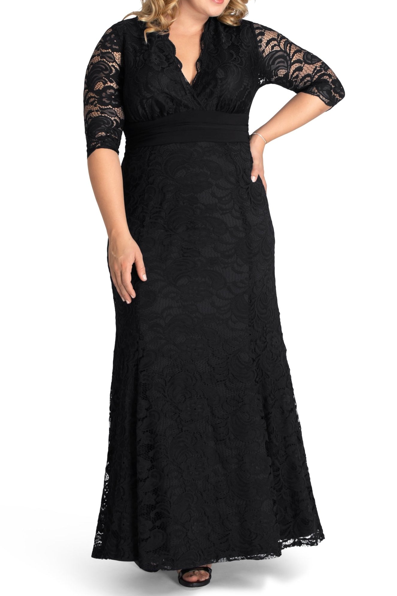 Screen Siren Lace Evening Gown - Plus - DressbarnDresses
