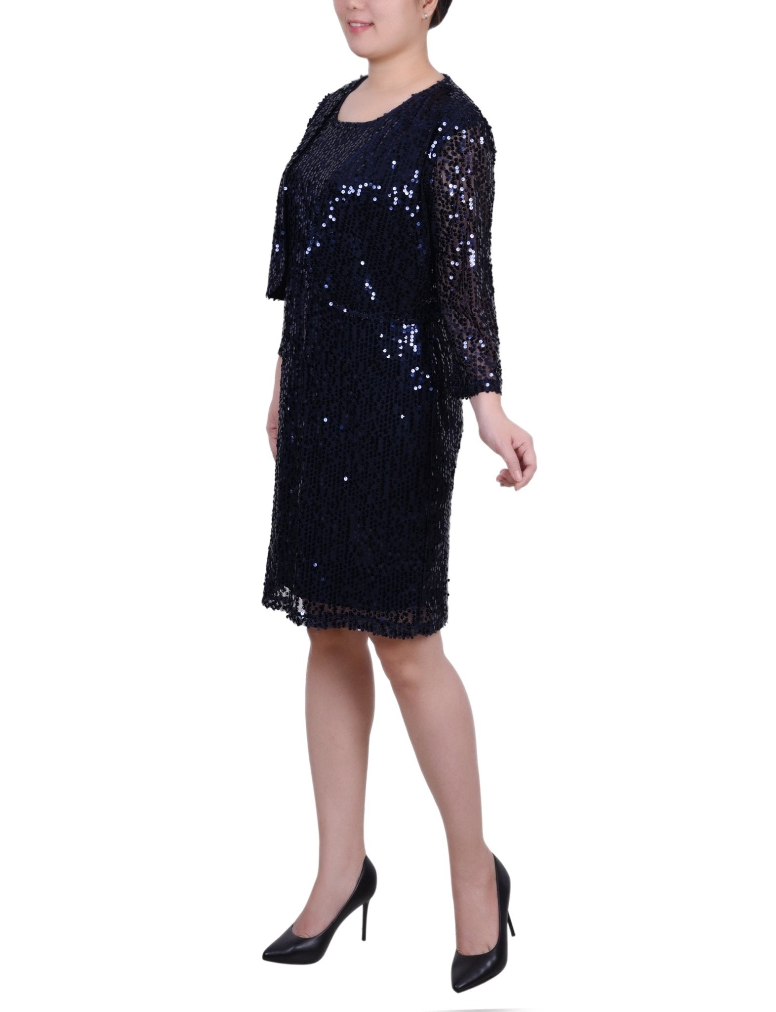 Sequined Bolero Jacket And Dress - Petite - DressbarnDresses