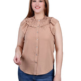 Short flutter Sleeve Blouse - DressbarnShirts & Blouses