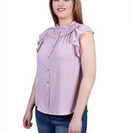 Short flutter Sleeve Blouse - DressbarnShirts & Blouses