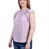 Short flutter Sleeve Blouse - DressbarnShirts & Blouses