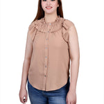 Short flutter Sleeve Blouse - DressbarnShirts & Blouses
