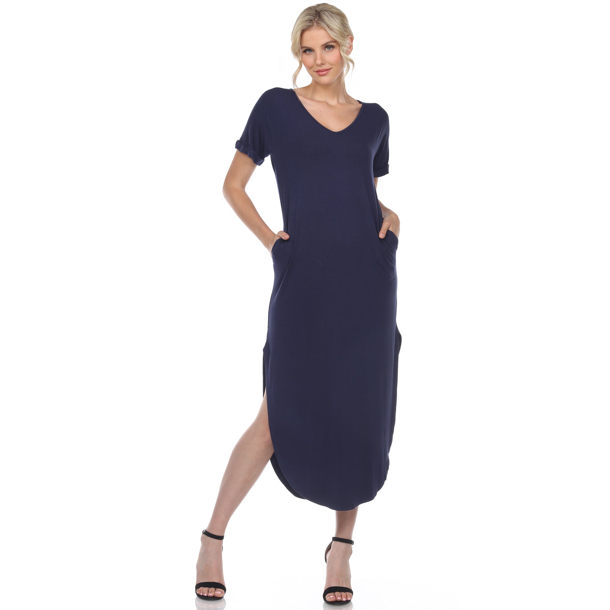 Short Sleeve V-neck Maxi Dress - DressbarnDresses