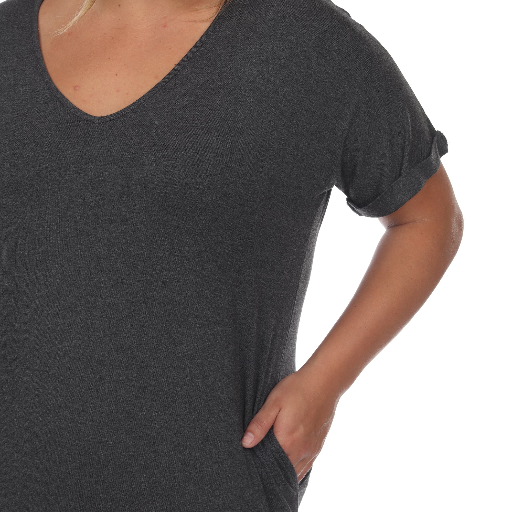 grey short sleeve maxi dress Maxi Dress
