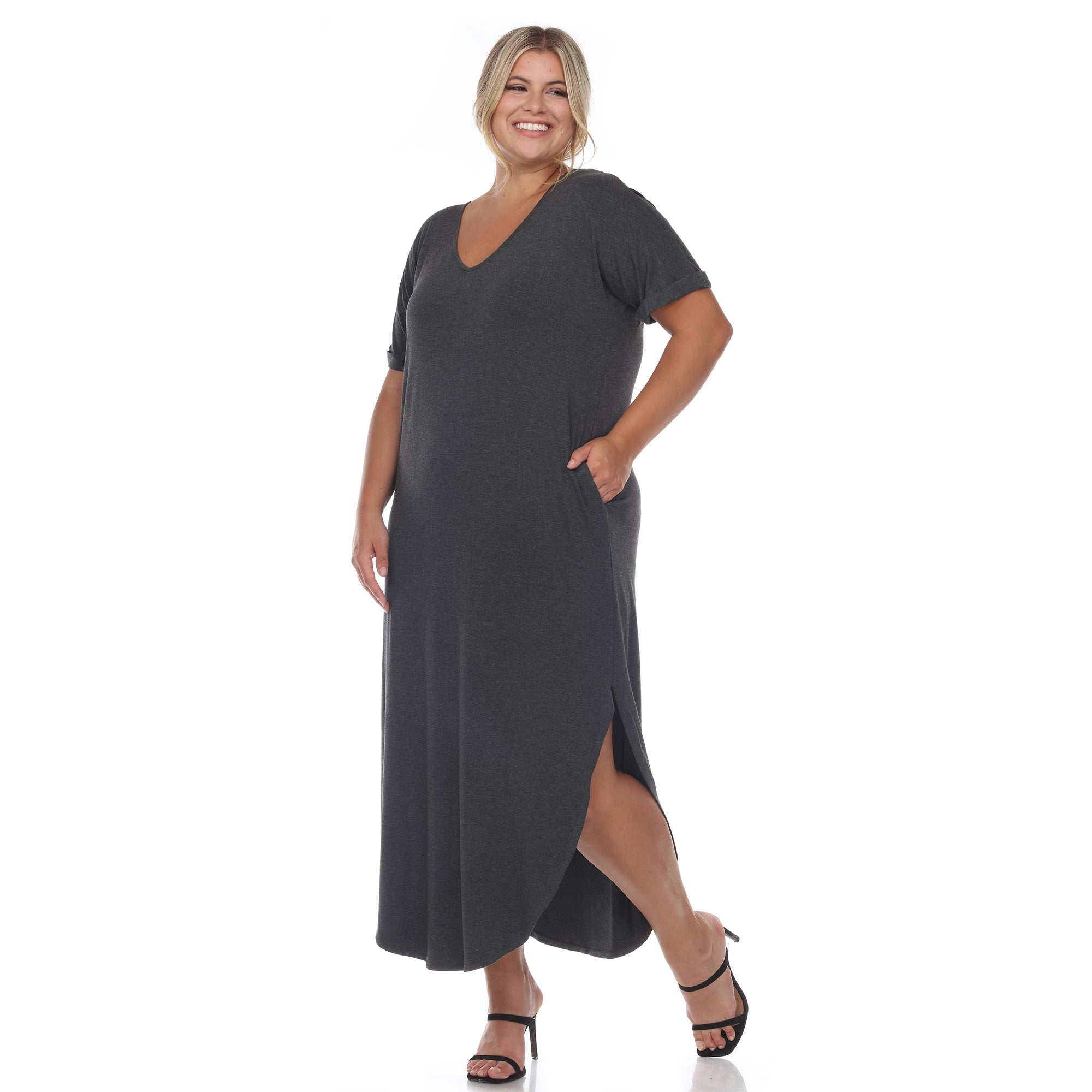 short sleeve maxi dress plus size Plus Size Printed Short Sleeve Tiered Maxi Dress