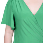 Short Sleeve Wrap Top - Petite - DressbarnShirts & Blouses