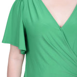 Short Sleeve Wrap Top - Petite - DressbarnShirts & Blouses